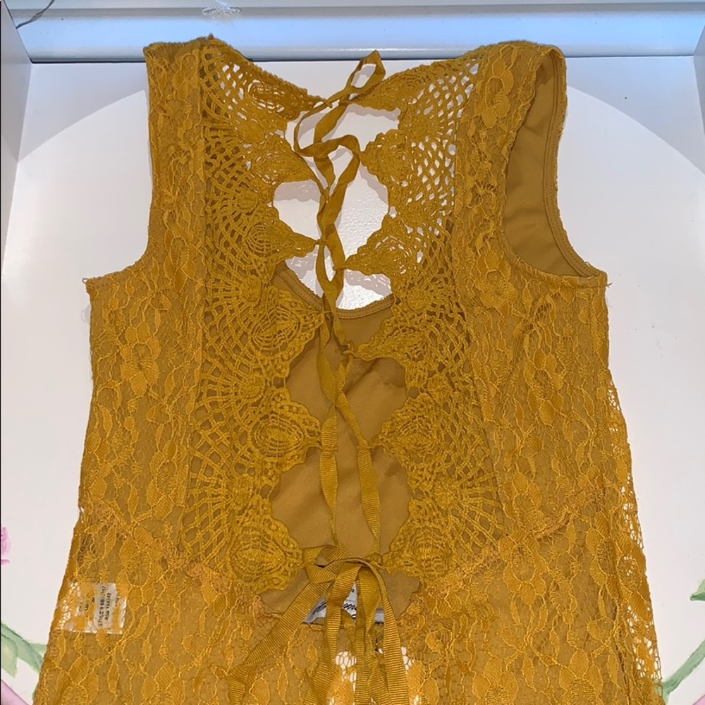 Lace Yellow bodysuit
